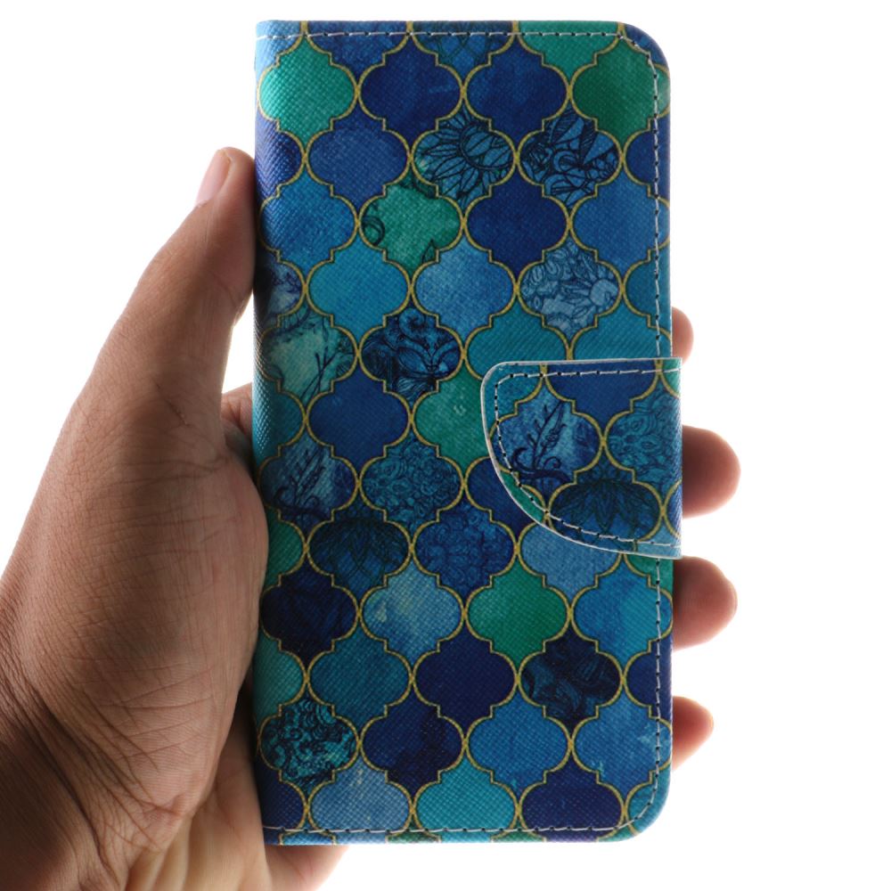 iPhone 7 case wallet leather card holder cover case printed leather