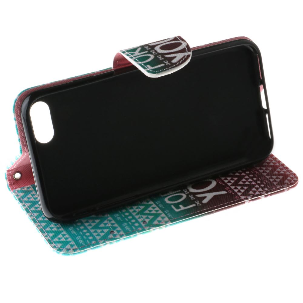 iPhone 7 case wallet leather card holder cover case printed leather