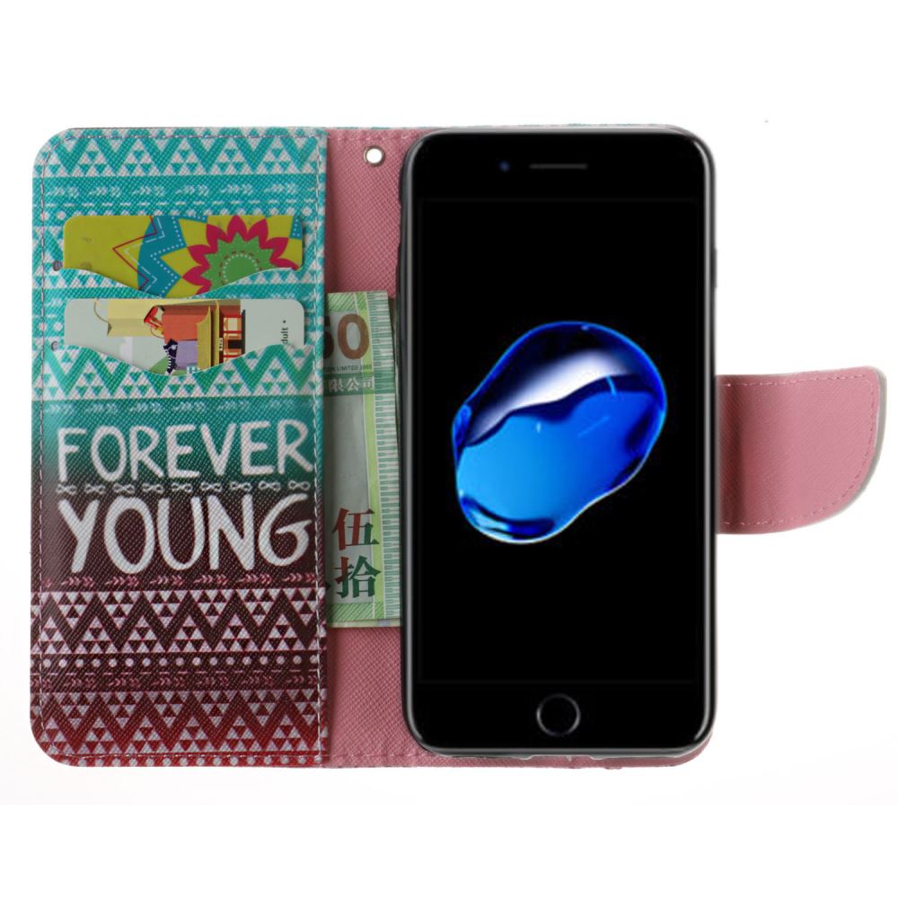 iPhone 7 case wallet leather card holder cover case printed leather