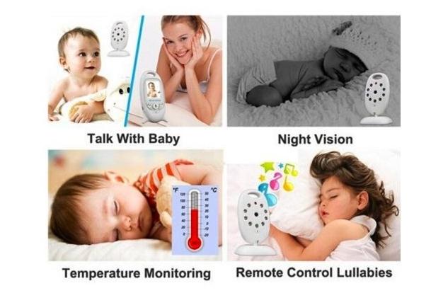 Wireless Baby Monitor Audio Video 2 Way Audio, 2" LCD, IR LED Baby Monitor