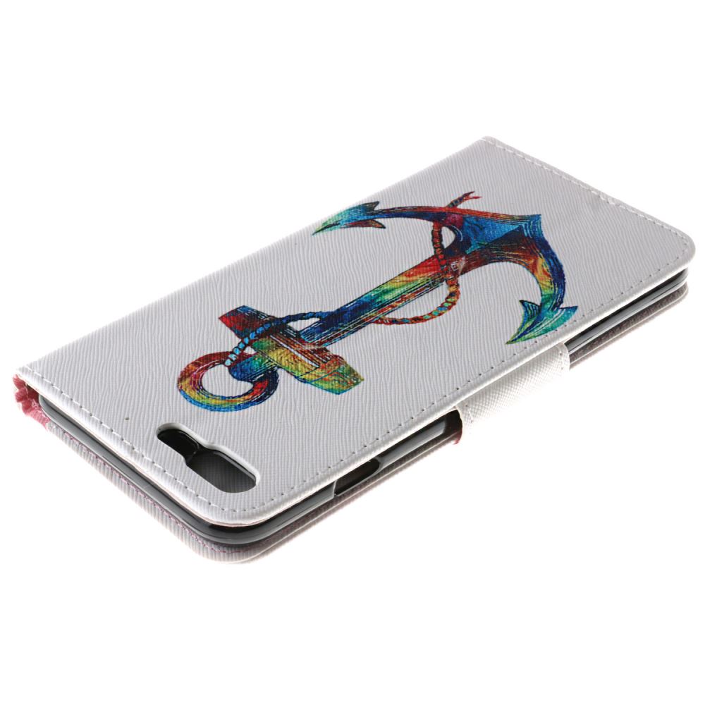 iPhone 7 Plus case wallet leather card holder cover case printed leather