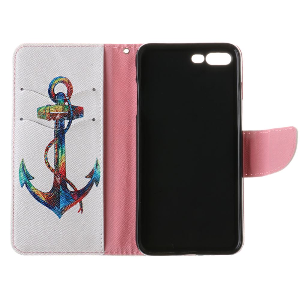 iPhone 7 Plus case wallet leather card holder cover case printed leather
