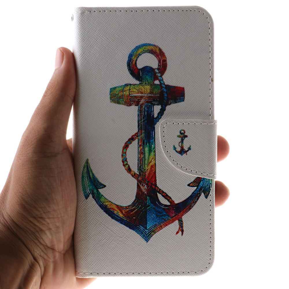 iPhone 7 Plus case wallet leather card holder cover case printed leather