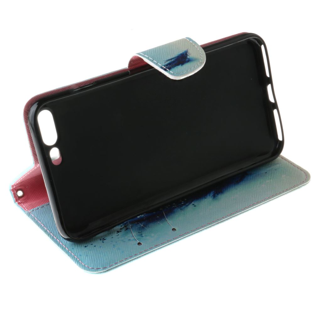 iPhone 7 Plus case wallet leather card holder cover case printed leather
