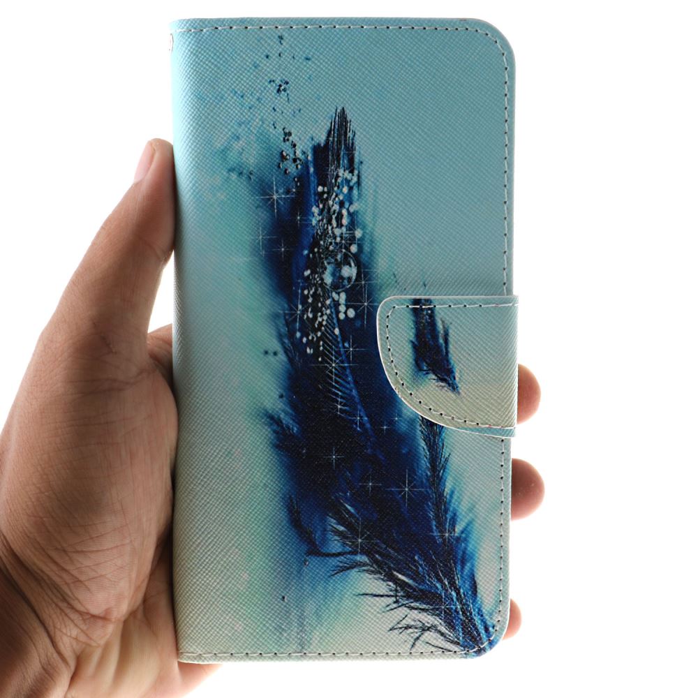 iPhone 7 Plus case wallet leather card holder cover case printed leather