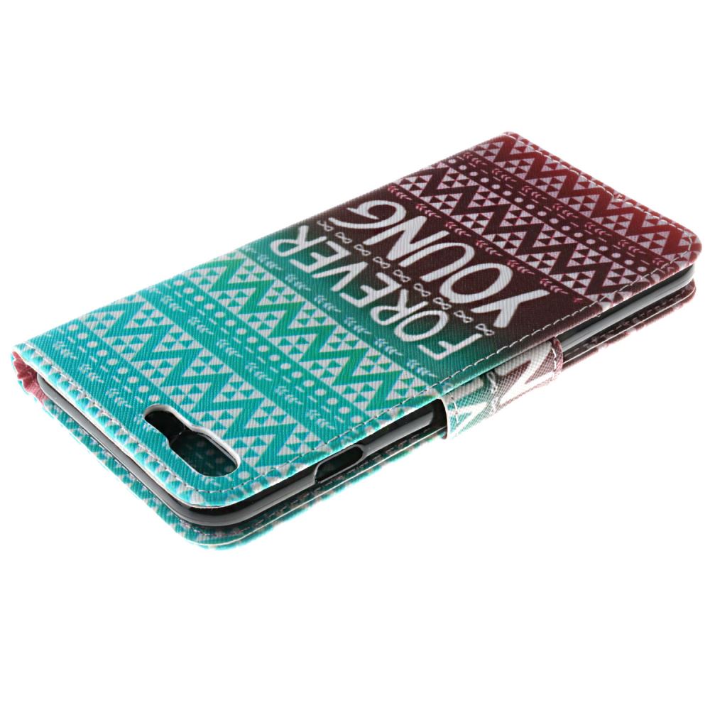iPhone 7 Plus case wallet leather card holder cover case printed leather