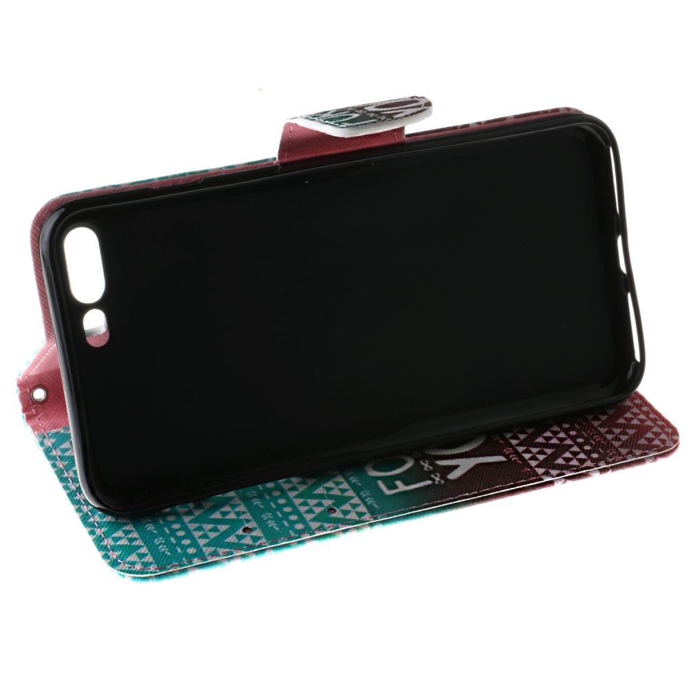 iPhone 7 Plus case wallet leather card holder cover case printed leather