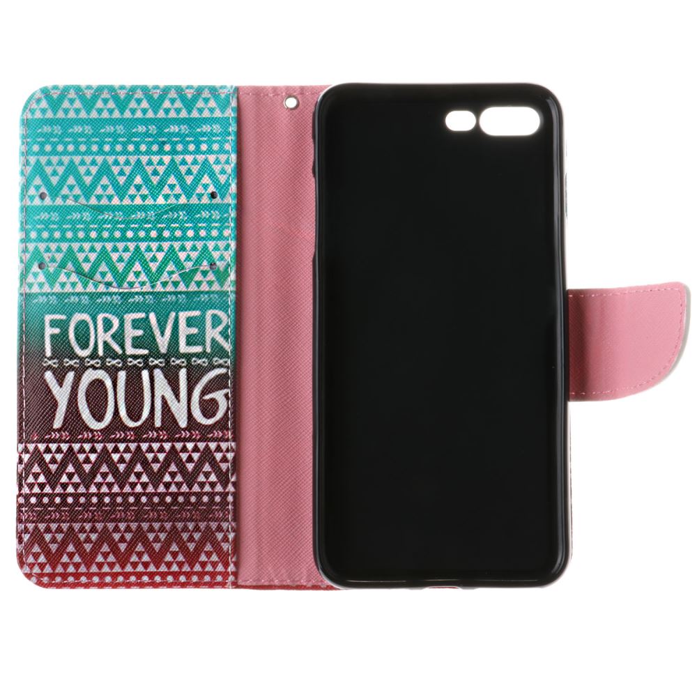 iPhone 7 Plus case wallet leather card holder cover case printed leather