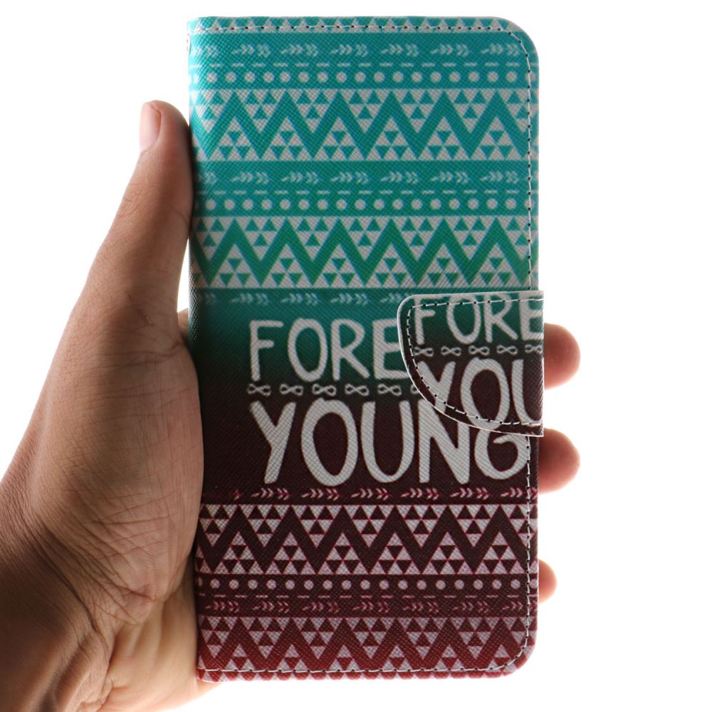 iPhone 7 Plus case wallet leather card holder cover case printed leather