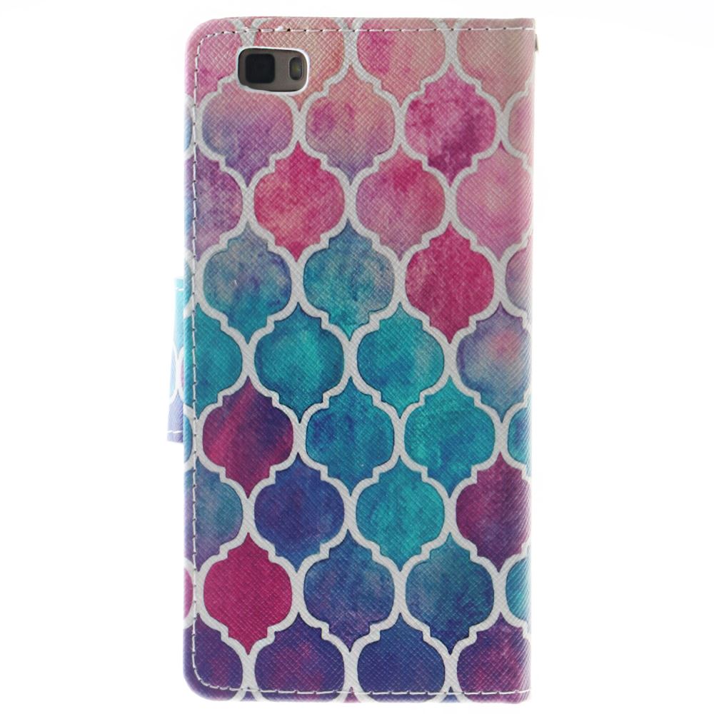Huawei P8 lite case wallet leather case printed