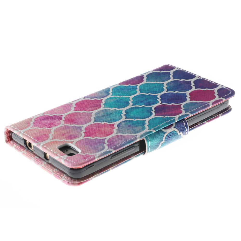 Huawei P8 lite case wallet leather case printed