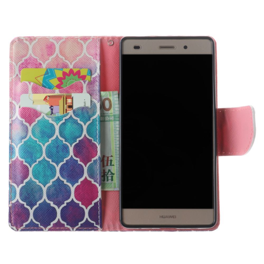 Huawei P8 lite case wallet leather case printed