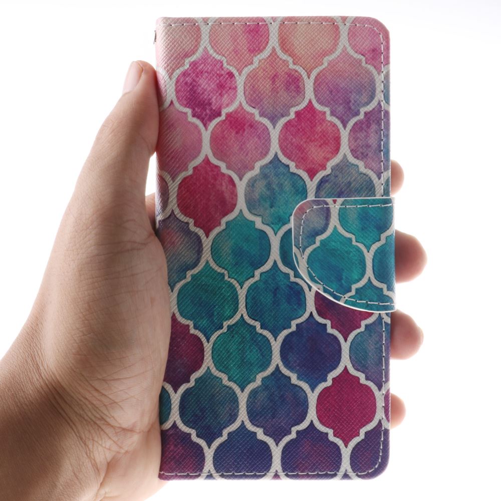 Huawei P8 lite case wallet leather case printed