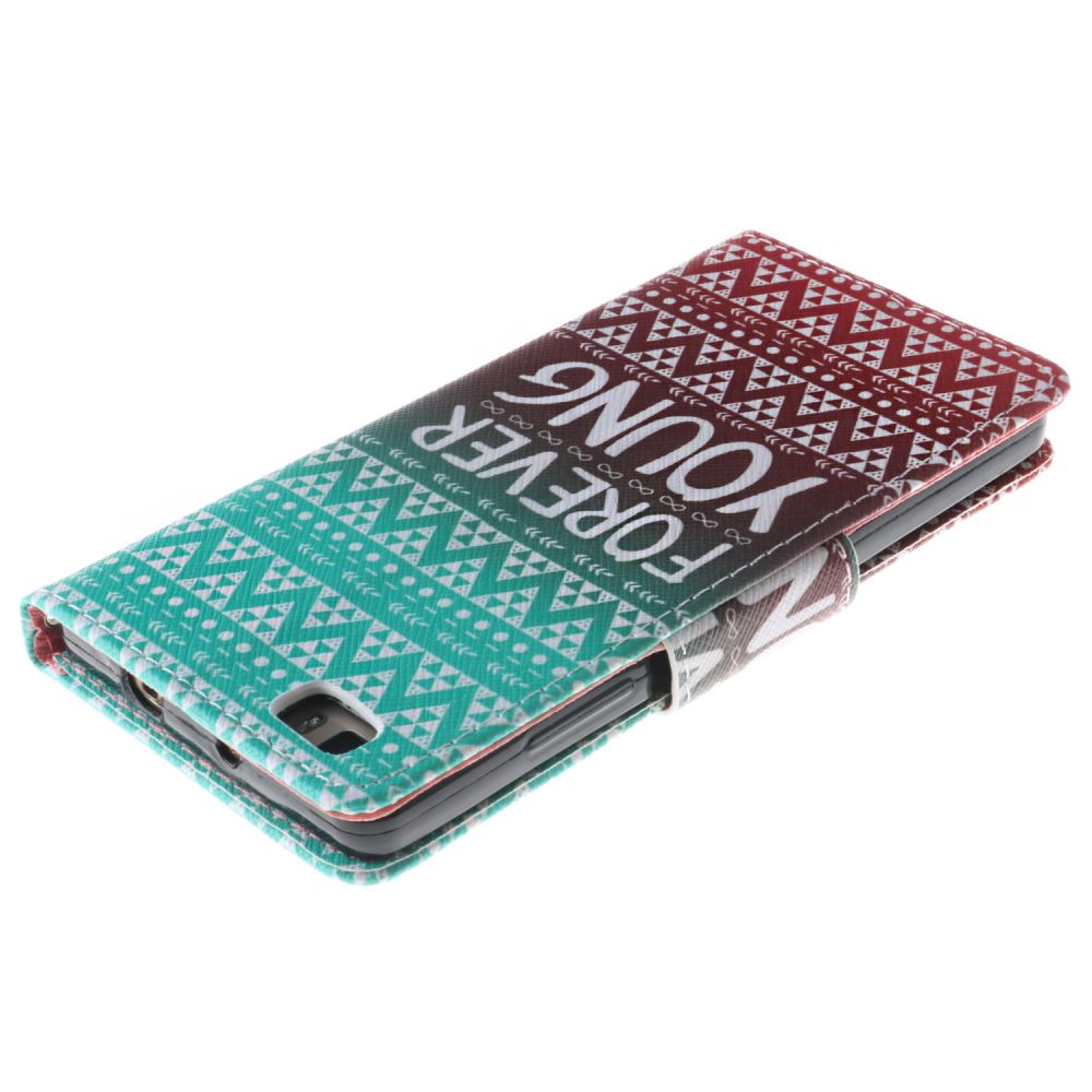 Huawei P8 lite case wallet leather case printed