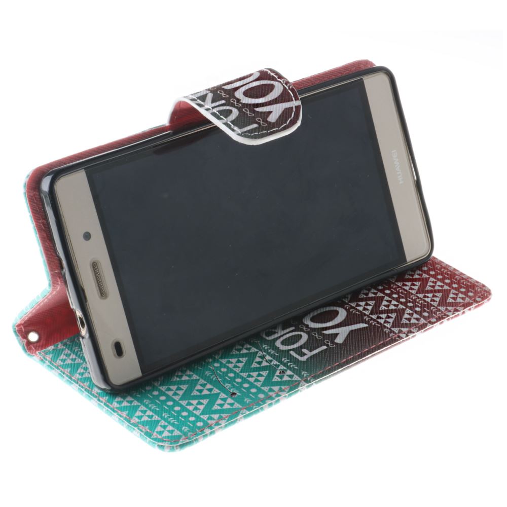 Huawei P8 lite case wallet leather case printed