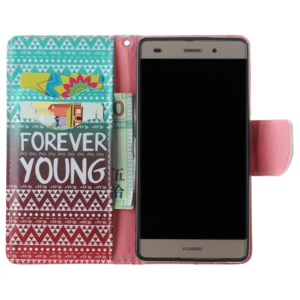 Huawei P8 lite case wallet leather case printed