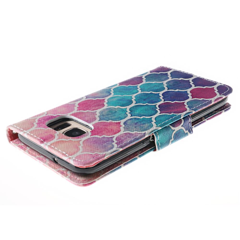 Galaxy S7 case wallet leather case printed