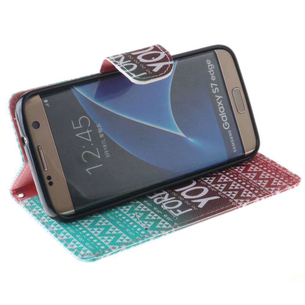 Galaxy S7 EDGE case wallet leather case printed