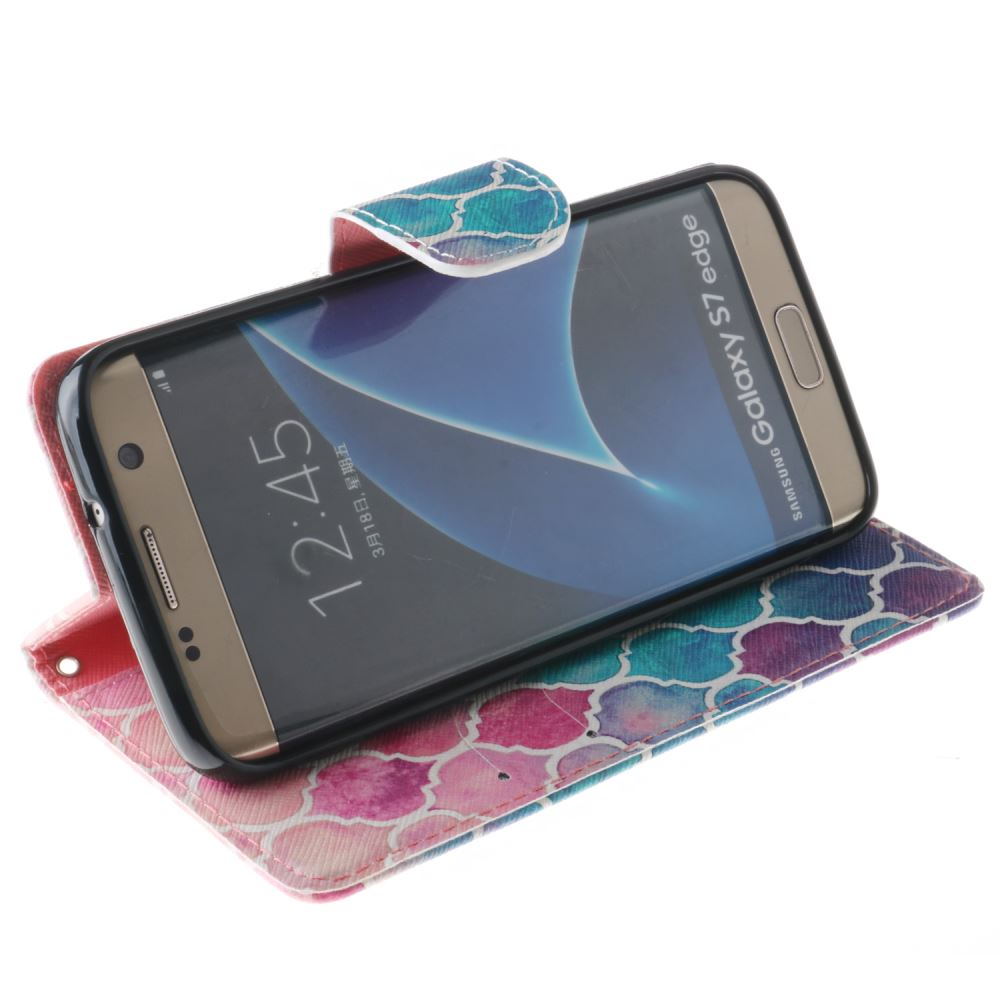 Galaxy S7 EDGE case wallet leather case printed