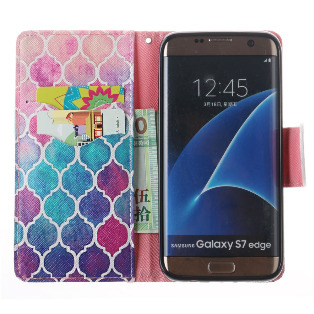 Galaxy S7 EDGE case wallet leather case printed