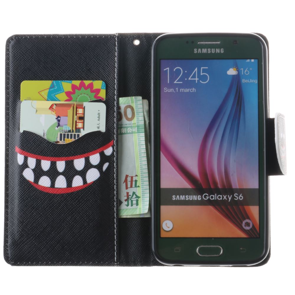Galaxy S6 case wallet leather case printed