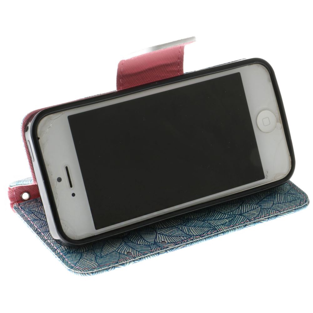iPhone 5 5s SE case wallet leather case printed