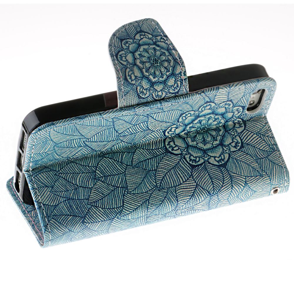 iPhone 5 5s SE case wallet leather case printed