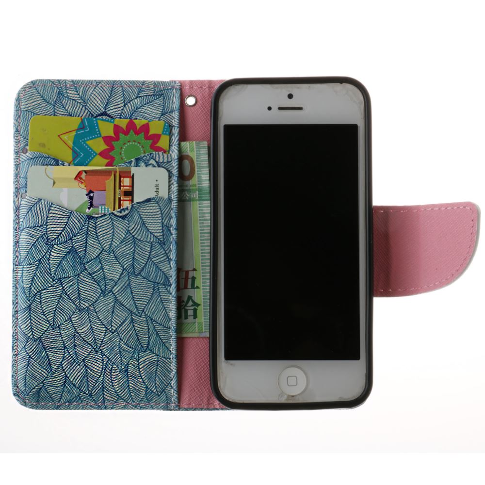 iPhone 5 5s SE case wallet leather case printed
