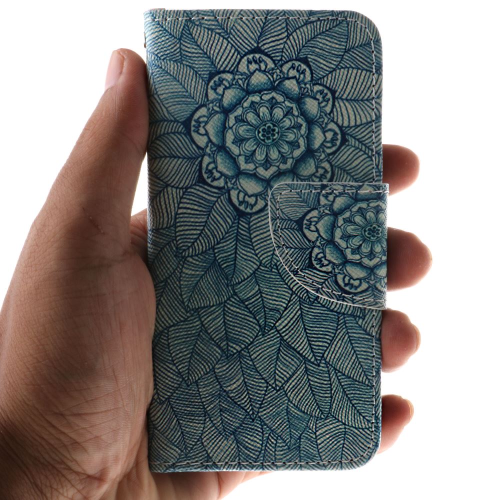 iPhone 5 5s SE case wallet leather case printed