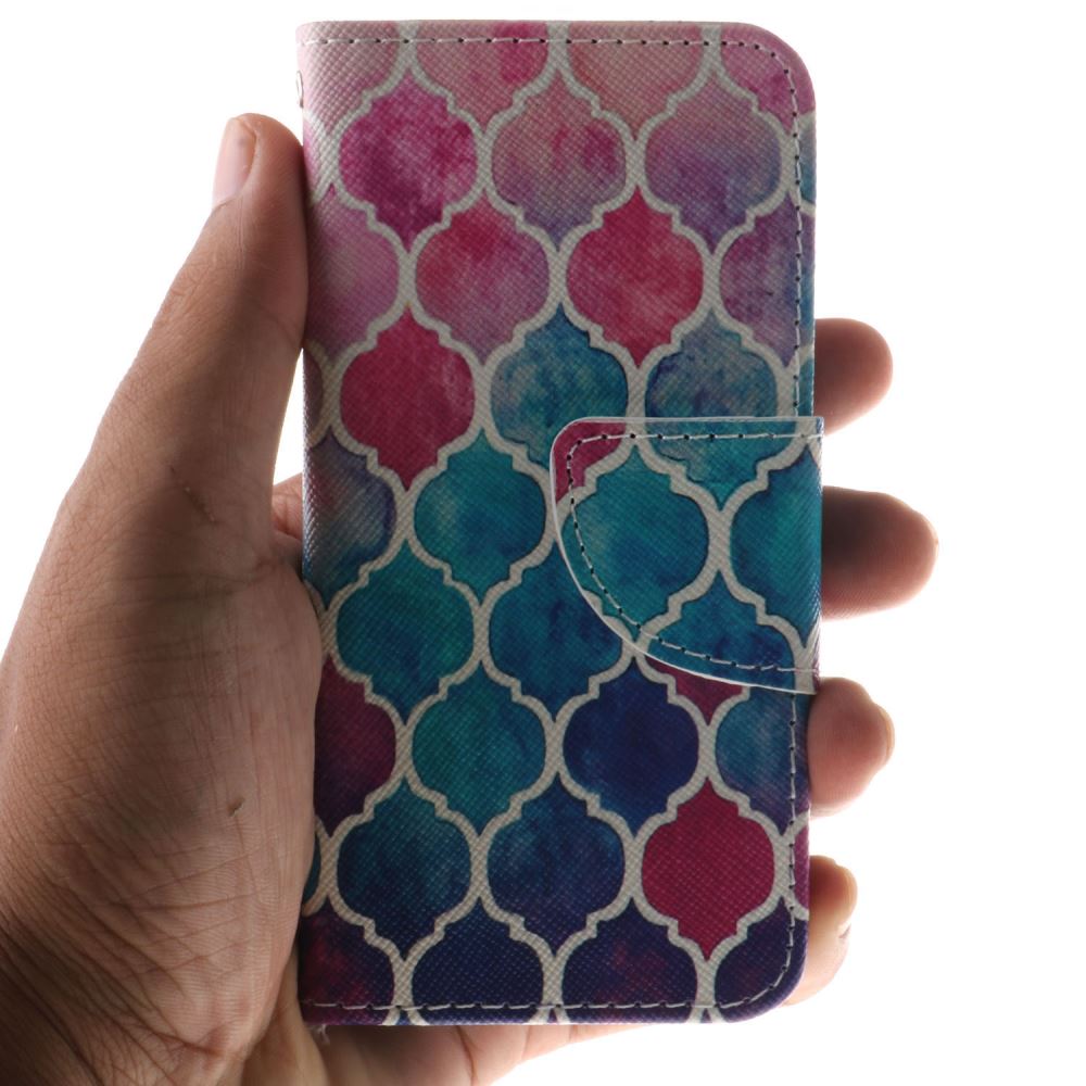 iPhone 5 5s SE case wallet leather case printed