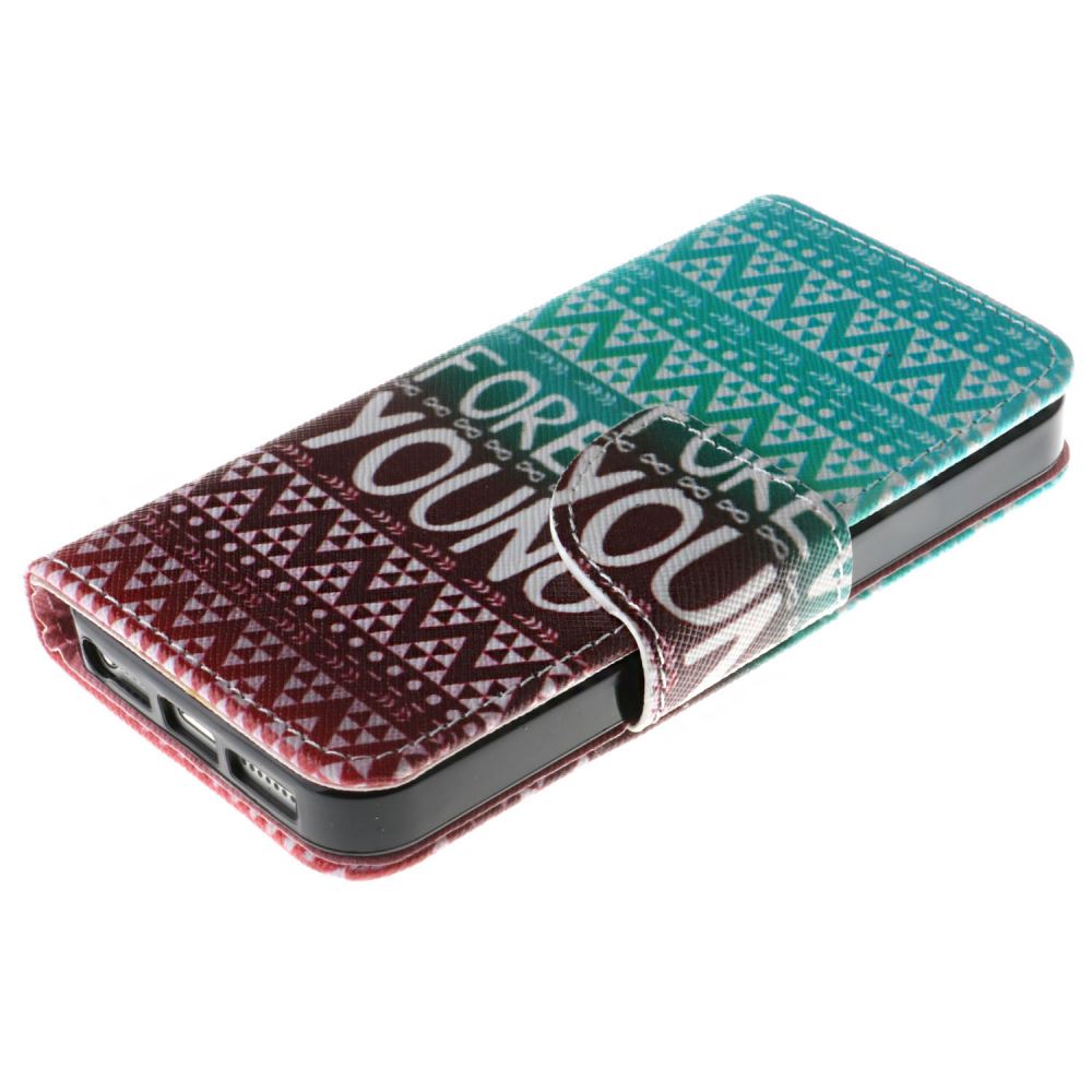 iPhone 5 5s SE case wallet leather case printed