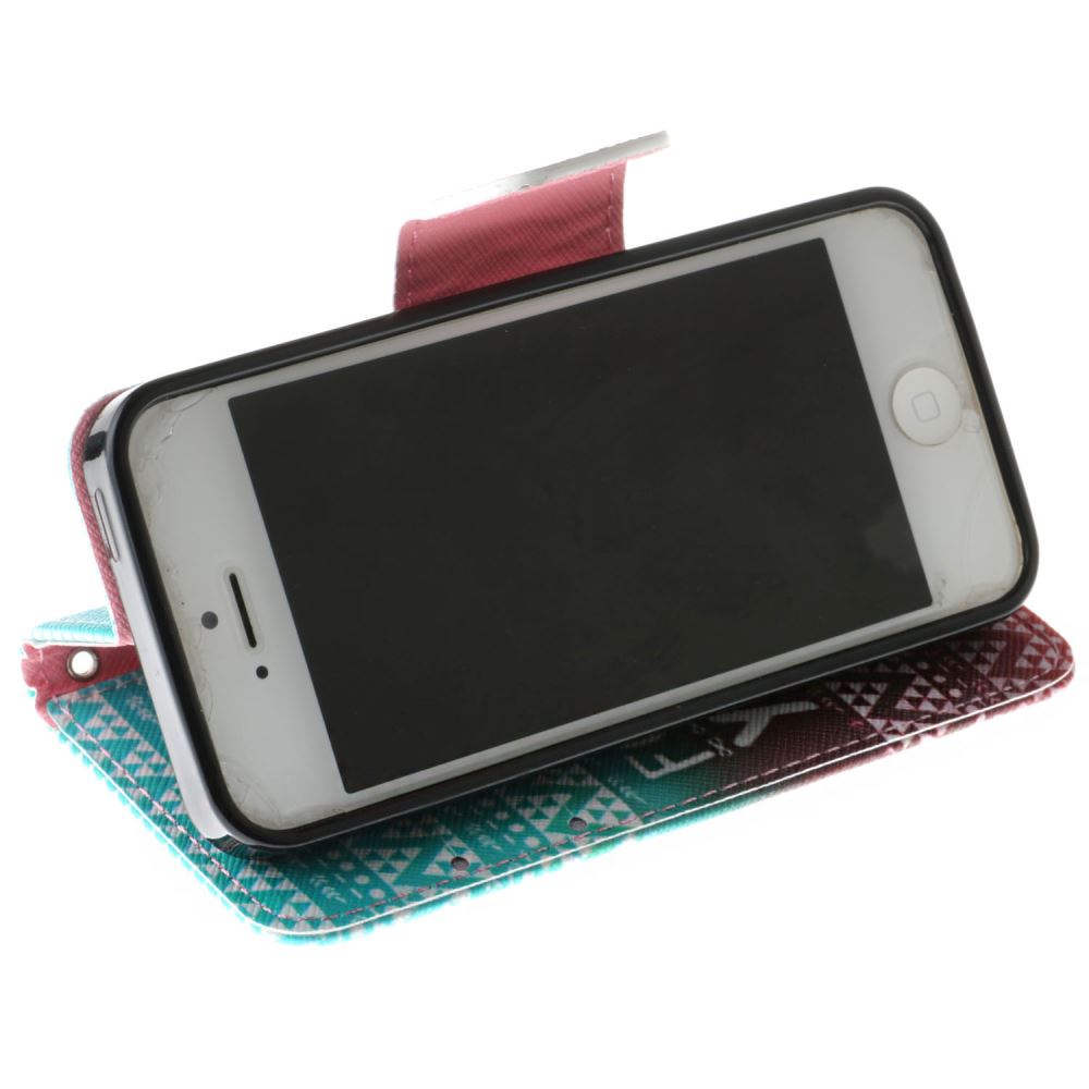 iPhone 5 5s SE case wallet leather case printed