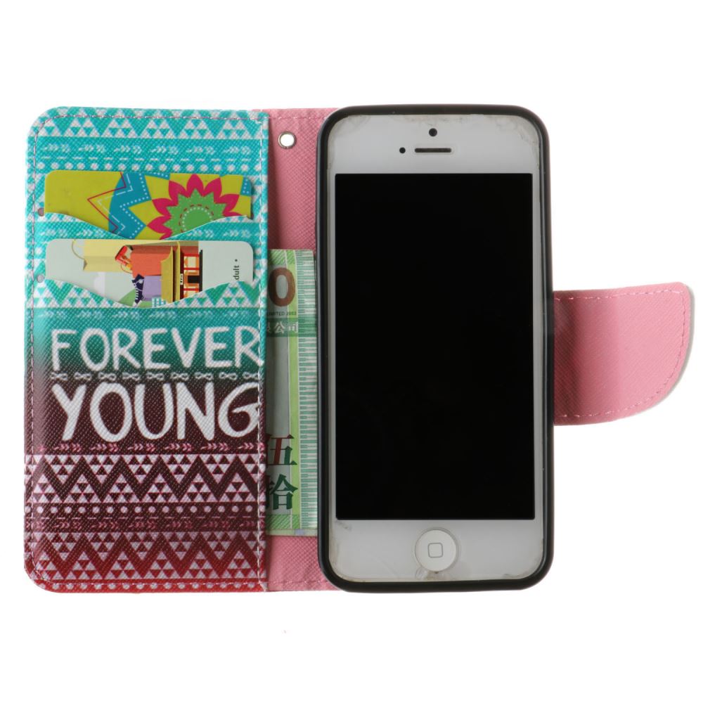 iPhone 5 5s SE case wallet leather case printed