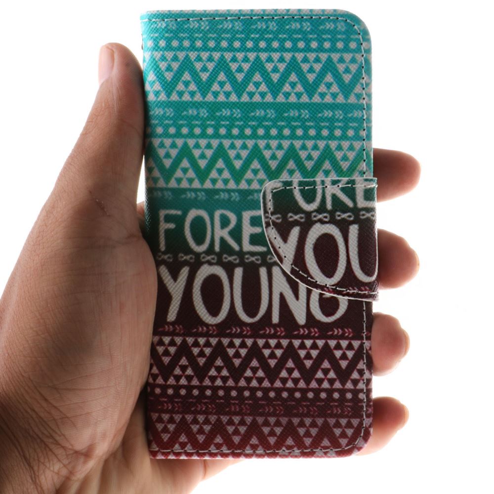 iPhone 5 5s SE case wallet leather case printed