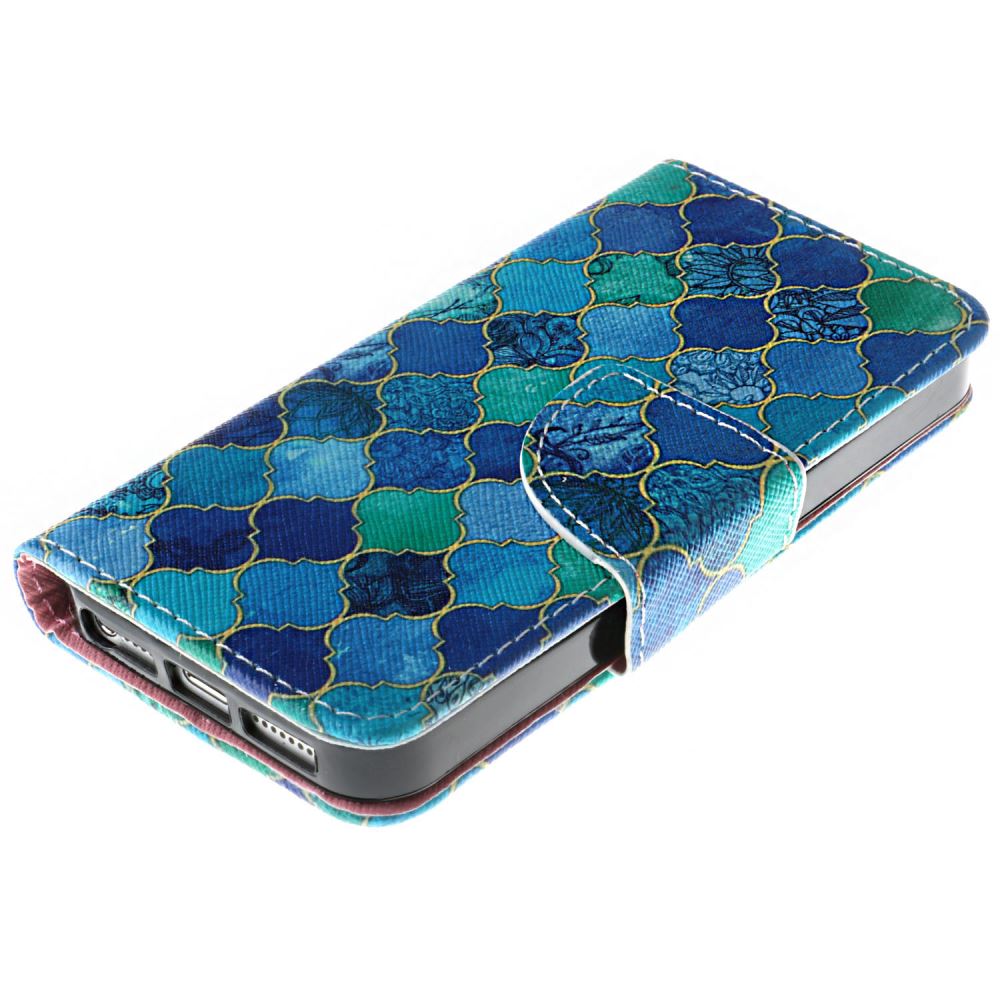 iPhone 5 5s SE case wallet leather case printed