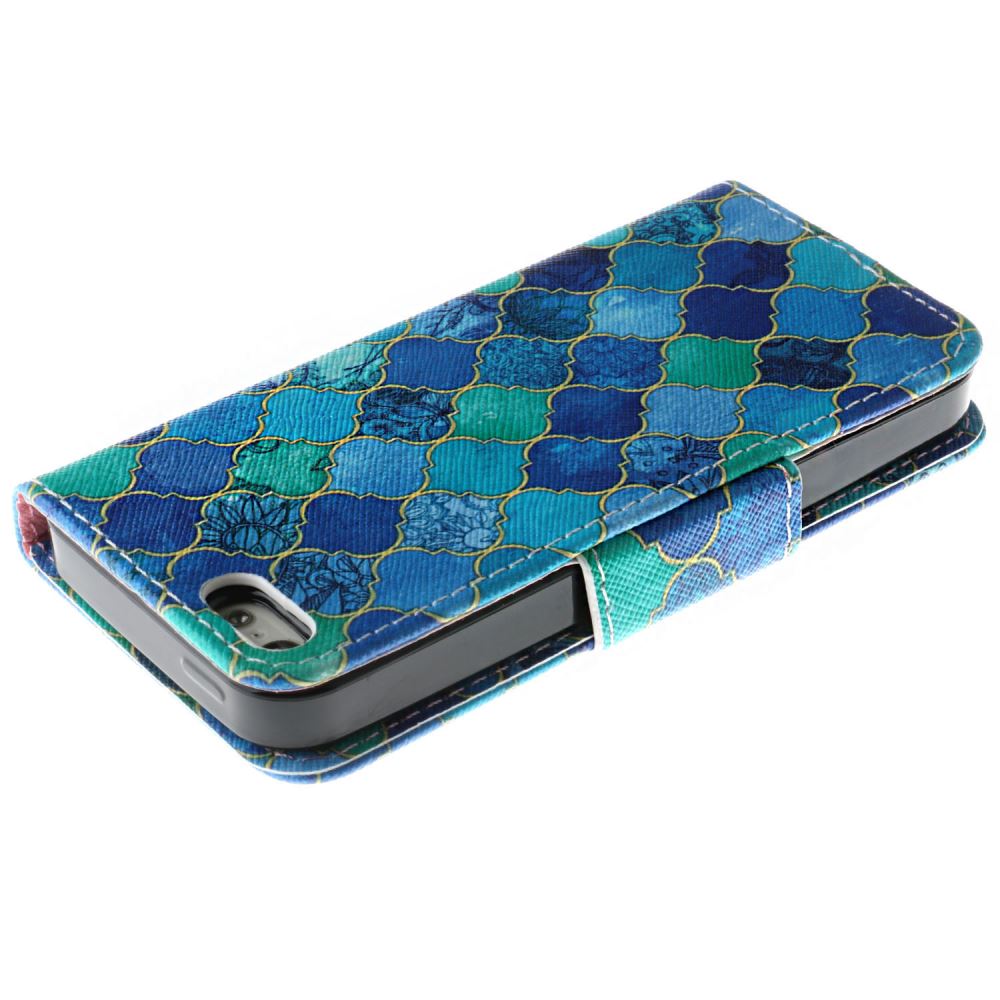 iPhone 5 5s SE case wallet leather case printed