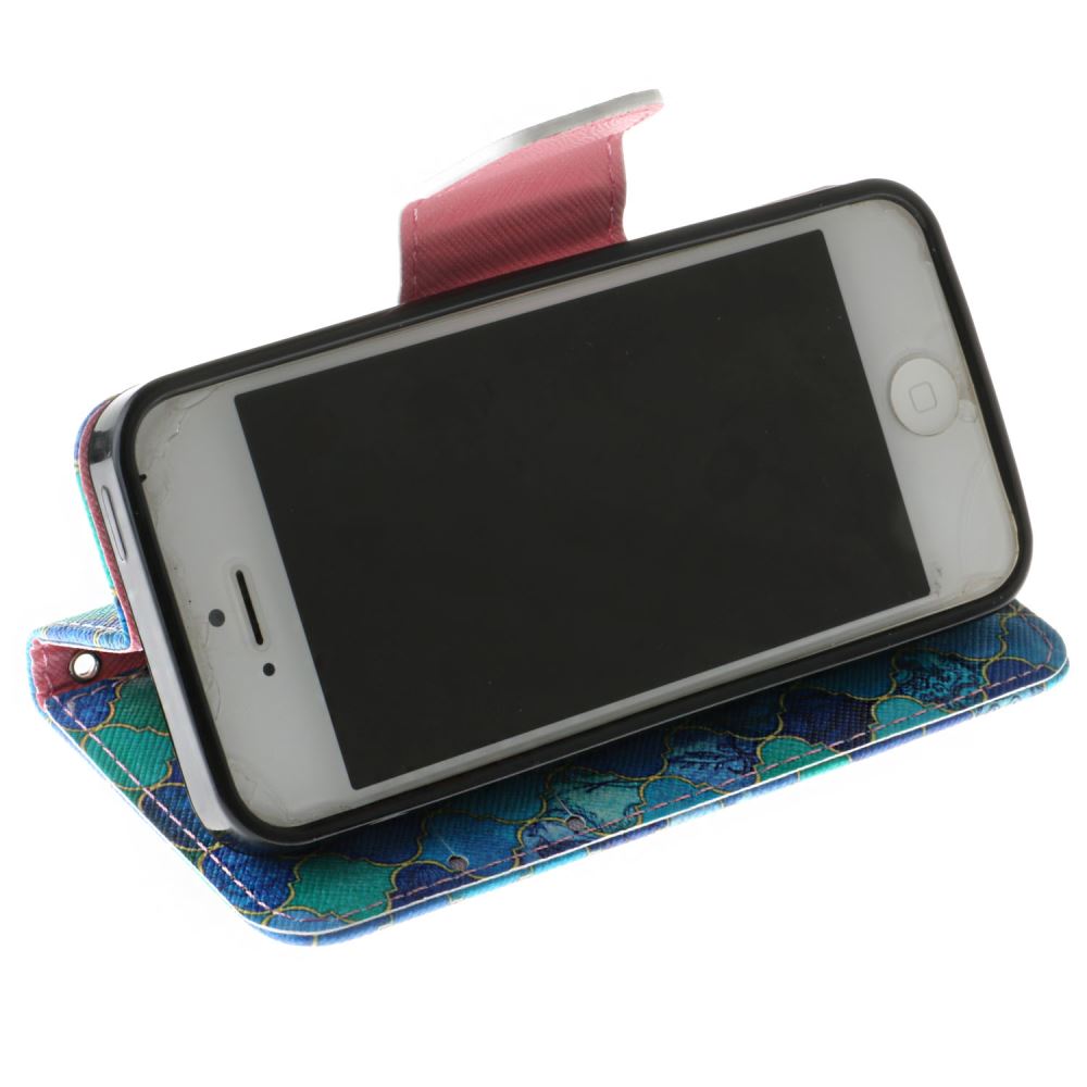 iPhone 5 5s SE case wallet leather case printed