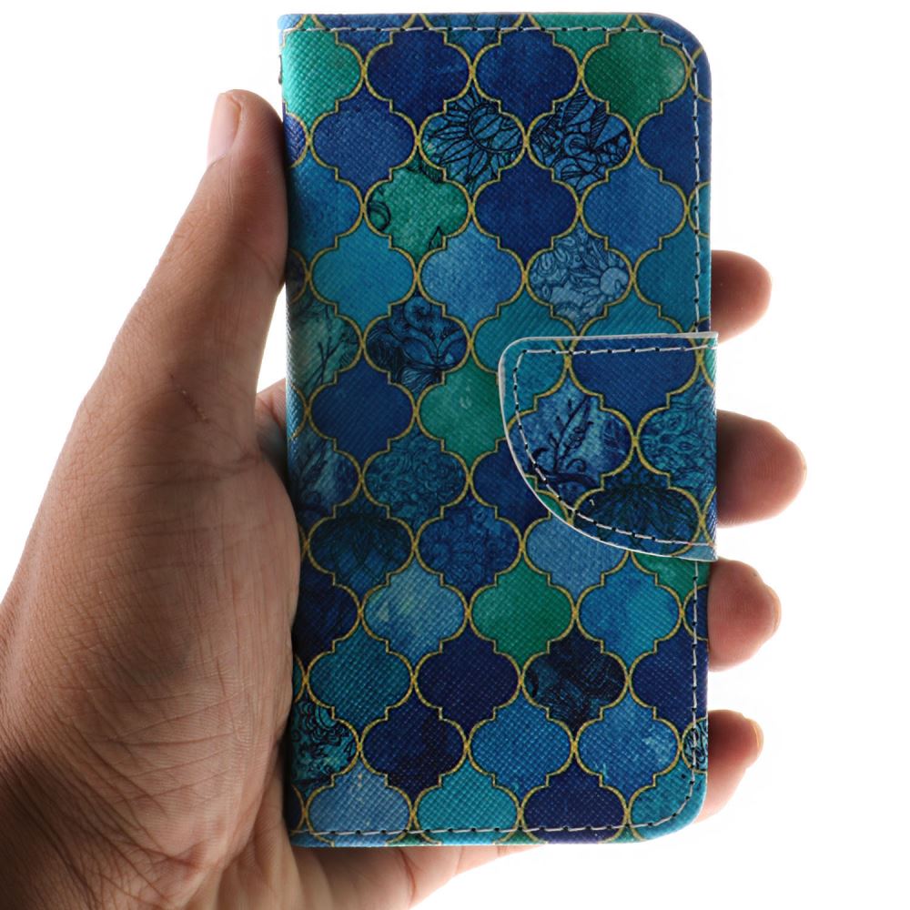 iPhone 5 5s SE case wallet leather case printed