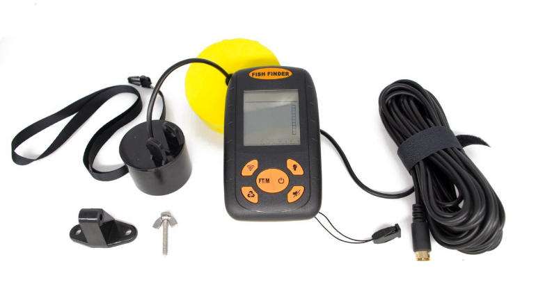 Erchang Sonar Fish Finder with Round Sonar Sensor Alarm Transducer Fish Finder