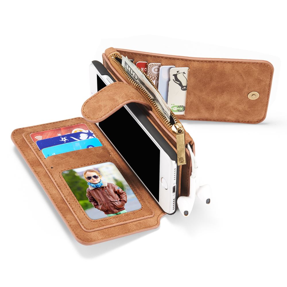 iPhone 7 double wallet leather case detachable iPhone 7 double wallet leather case detachable