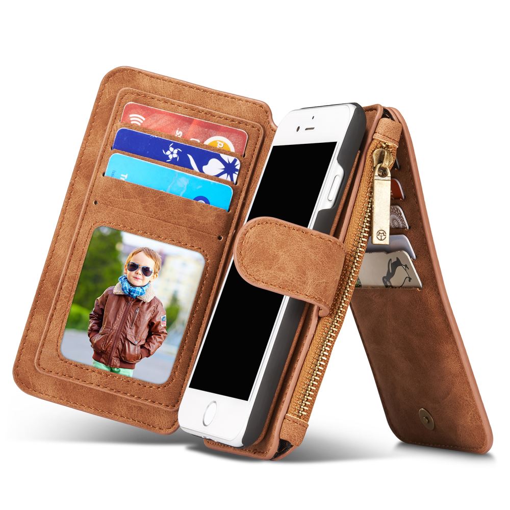 iPhone 7 double wallet leather case detachable iPhone 7 double wallet leather case detachable