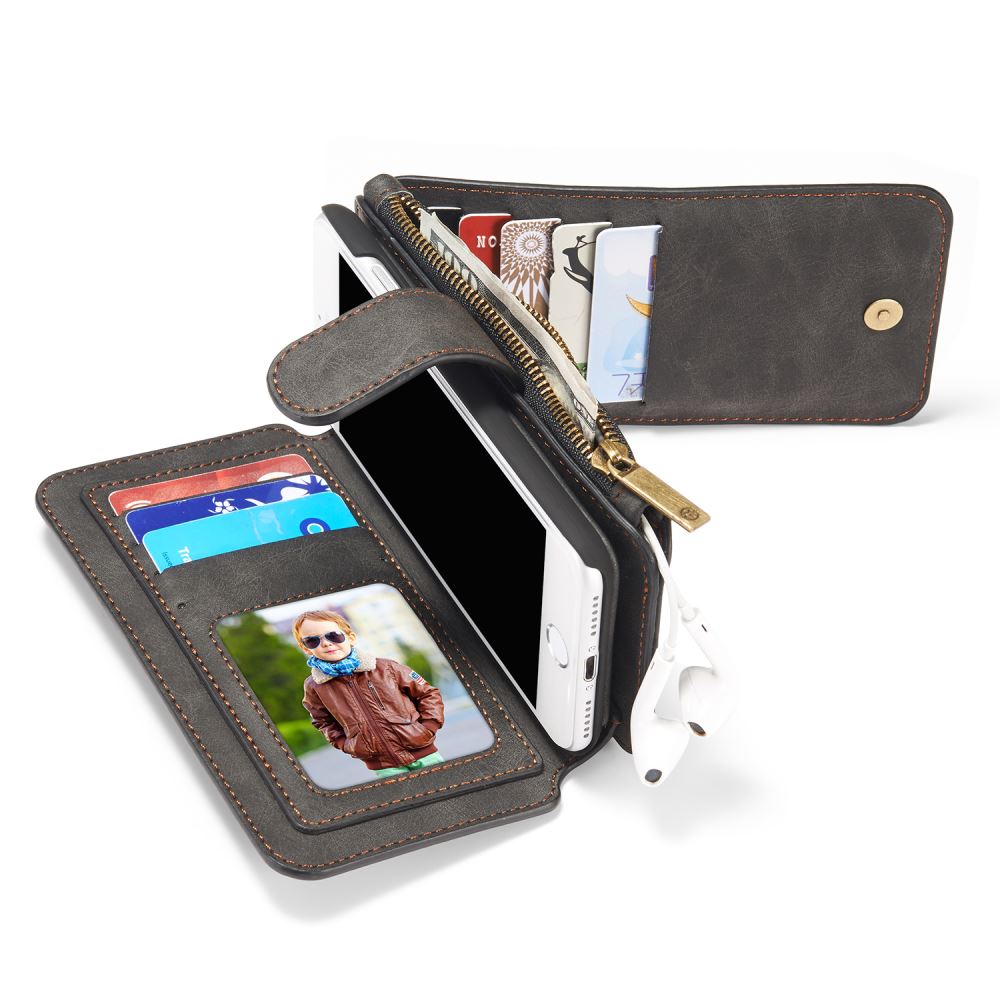 iPhone 7 double wallet leather case detachable iPhone 7 double wallet leather case detachable