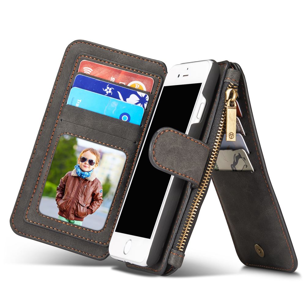 iPhone 7 double wallet leather case detachable iPhone 7 double wallet leather case detachable