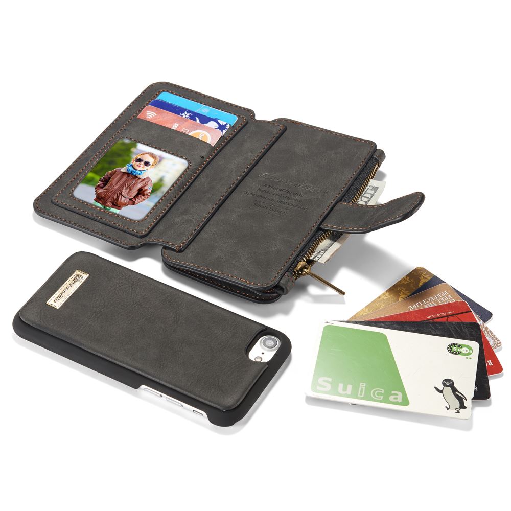 iPhone 7 double wallet leather case detachable iPhone 7 double wallet leather case detachable