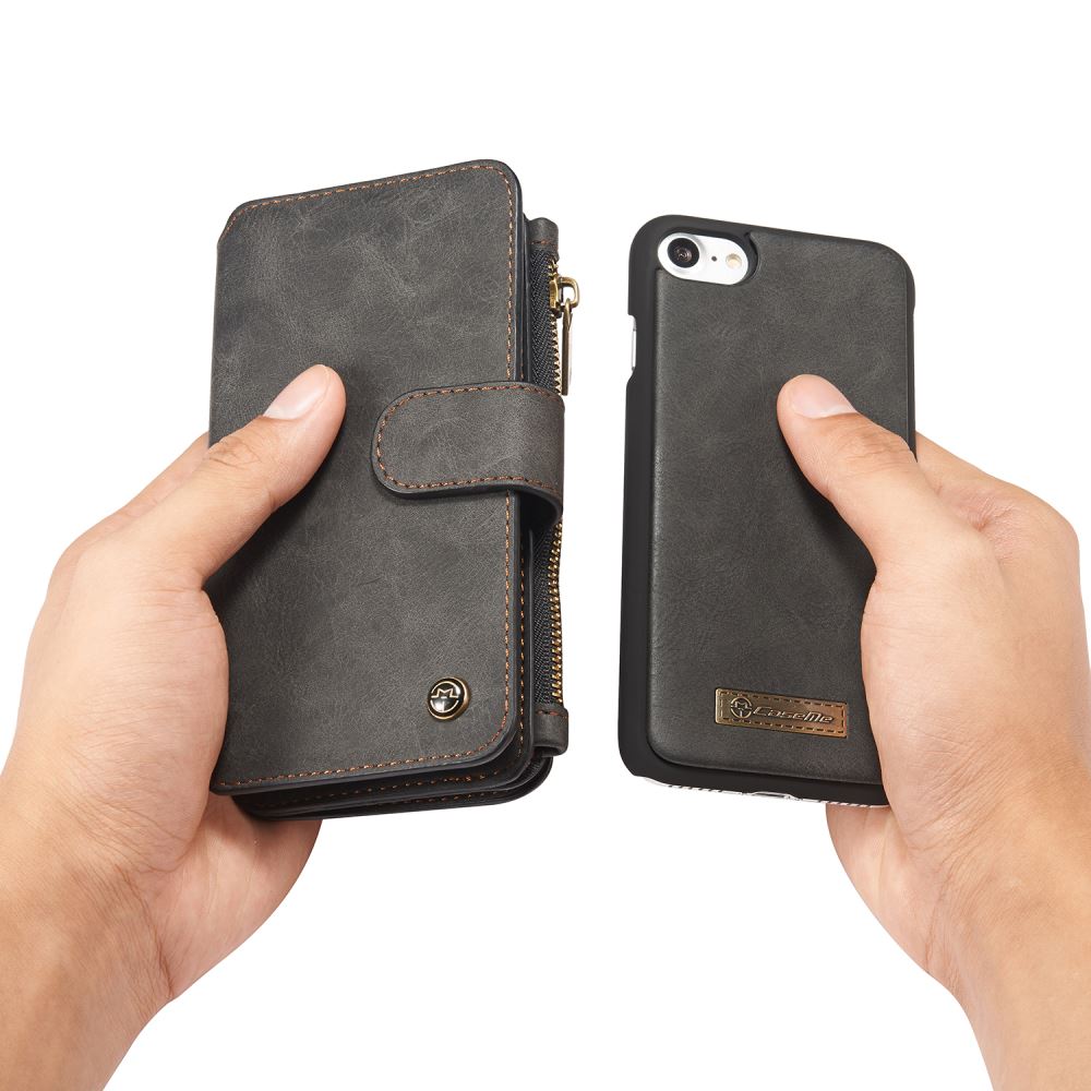 iPhone 7 double wallet leather case detachable iPhone 7 double wallet leather case detachable