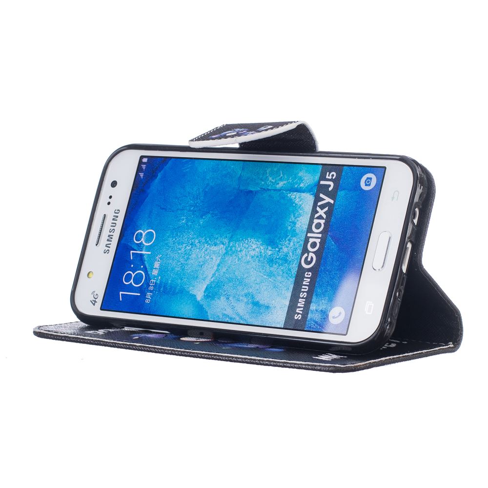 Samsung Galaxy J5 case wallet leather case printed