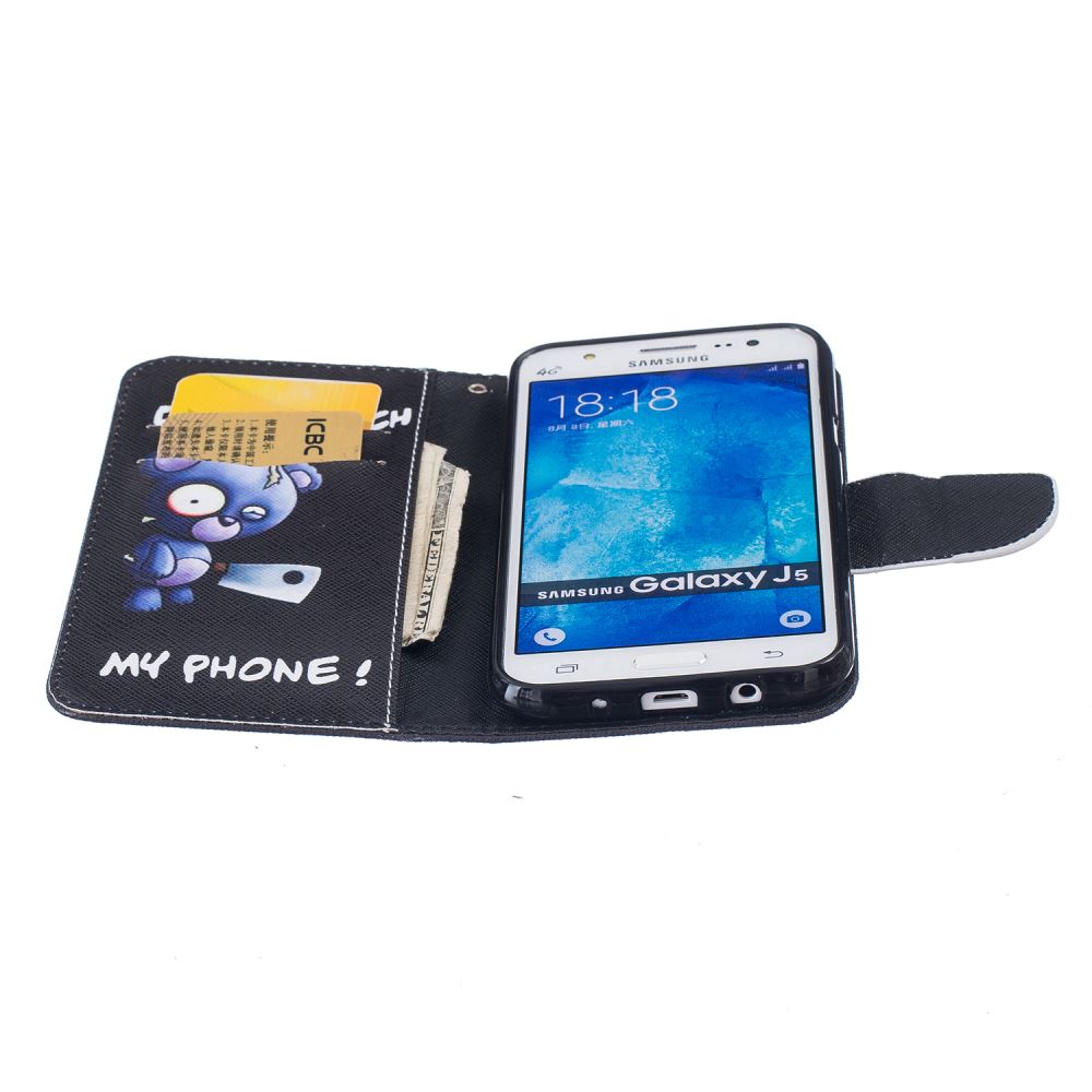 Samsung Galaxy J5 case wallet leather case printed