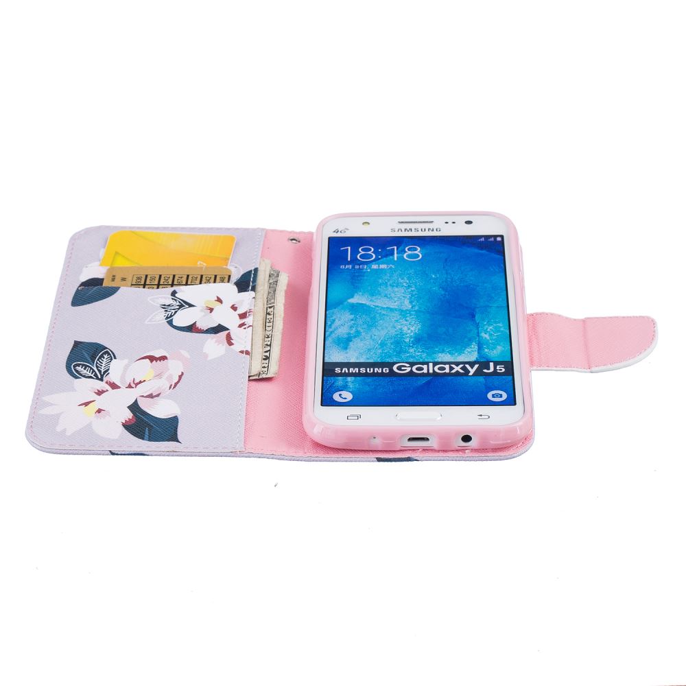 Samsung Galaxy J5 case wallet leather case printed