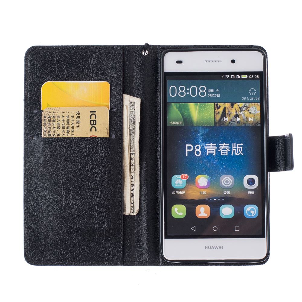 Huawe P8 LITE case wallet leather case printed