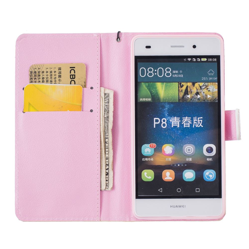 Huawe P8 LITE case wallet leather case printed Huawe P8 LITE case wallet leather case printed